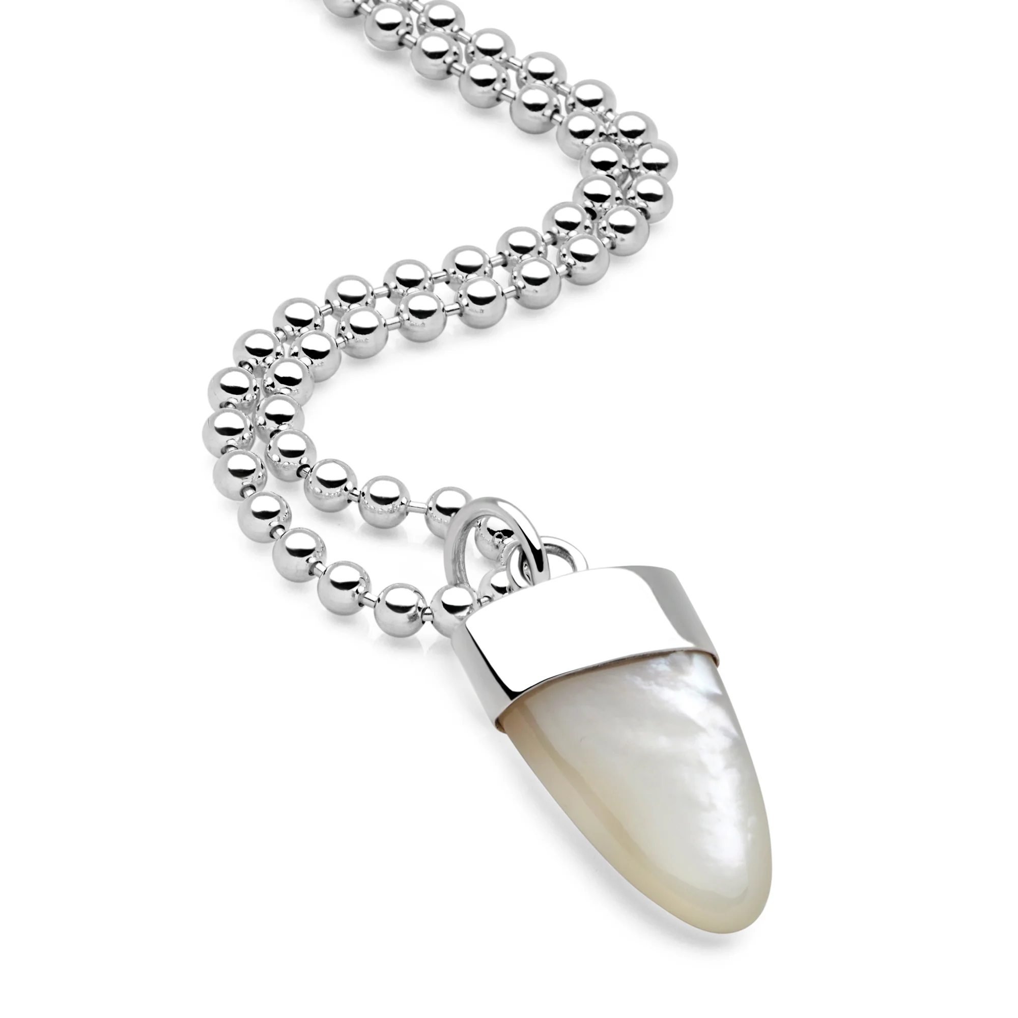 Mother of Pearl Shark Tooth Pendant - Image 3