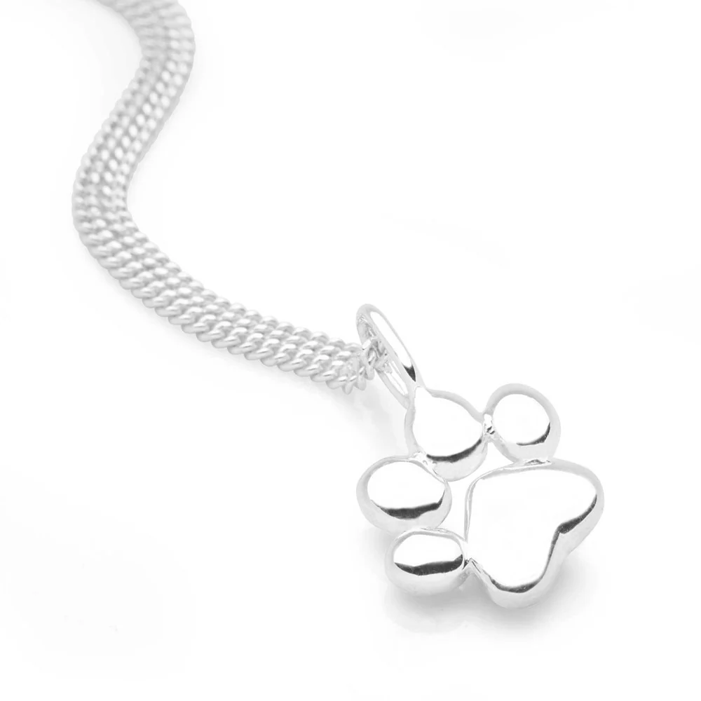 Patter of Paws Silver Necklace