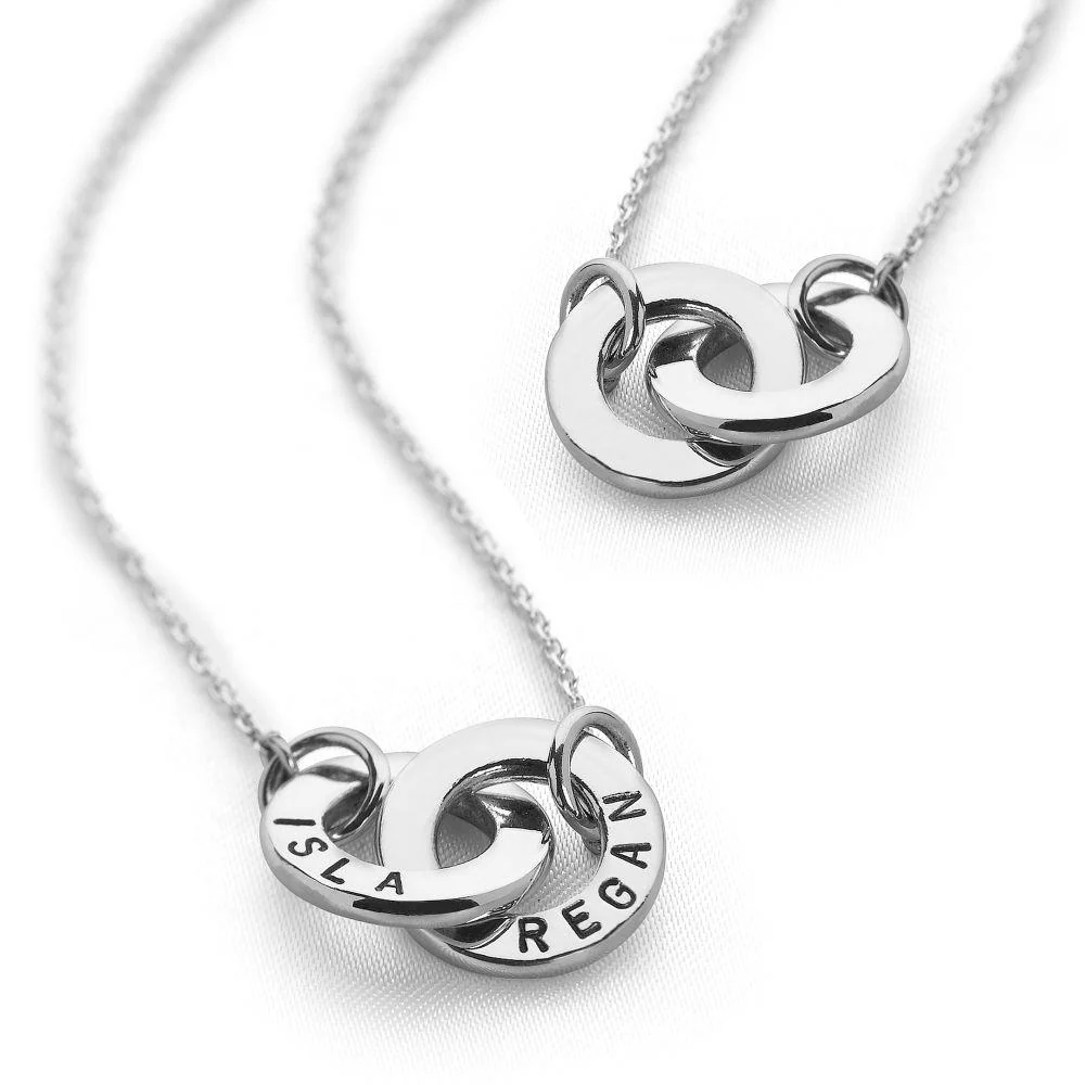Personalised Interlocking Rings Necklace - Image 4