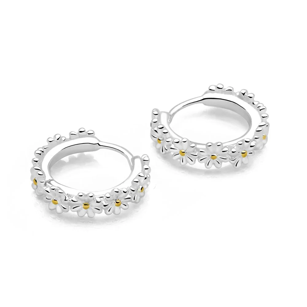 Petite Daisy Chain Huggie Hoops