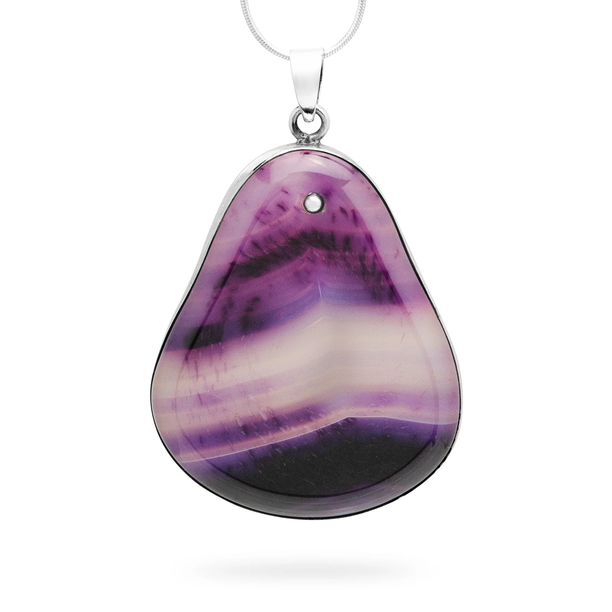 Purple Agate Pendant (B611P01)