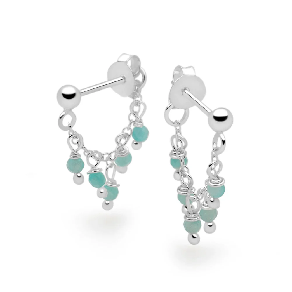 Raffia Amazonite Earrings