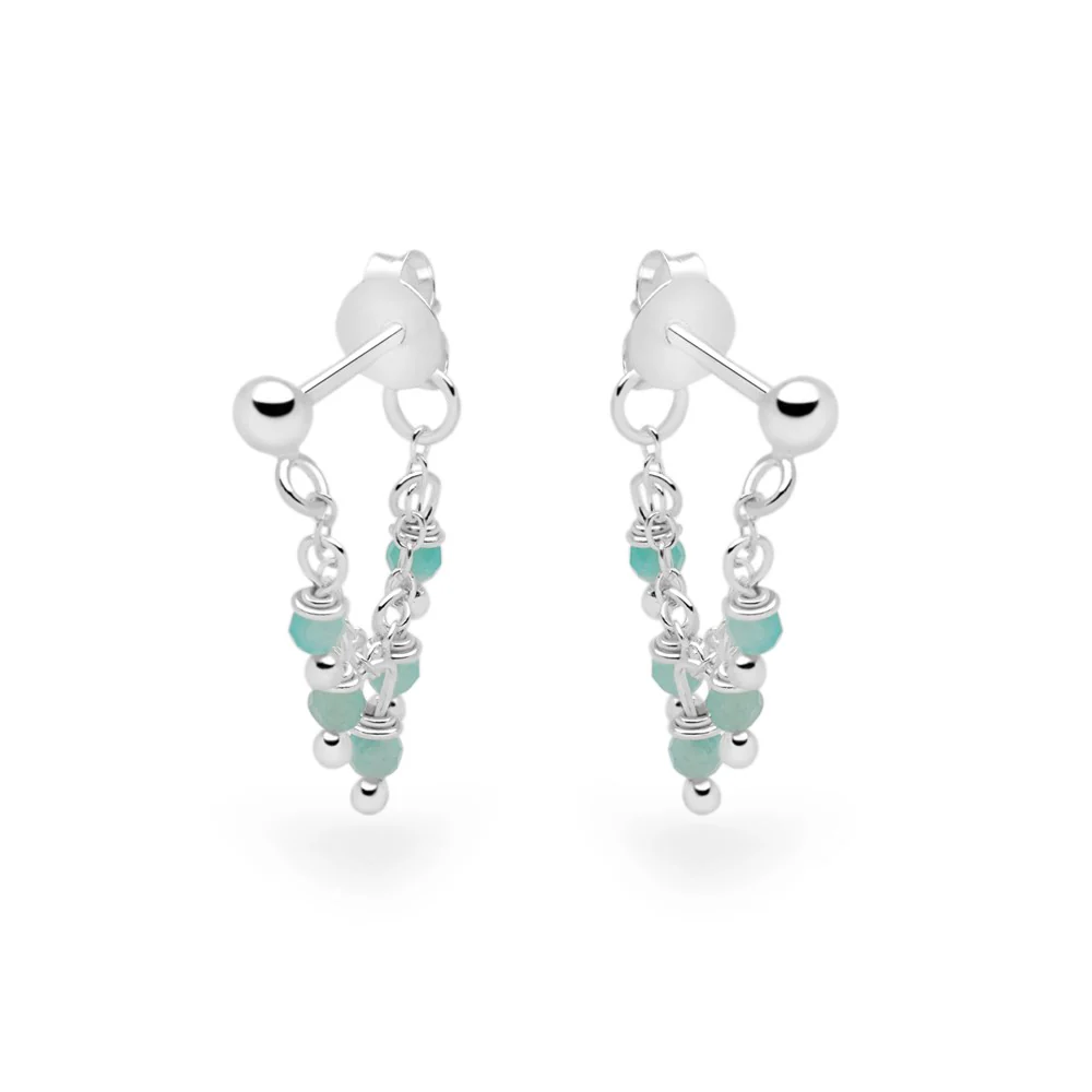 Raffia Amazonite Earrings - Image 3