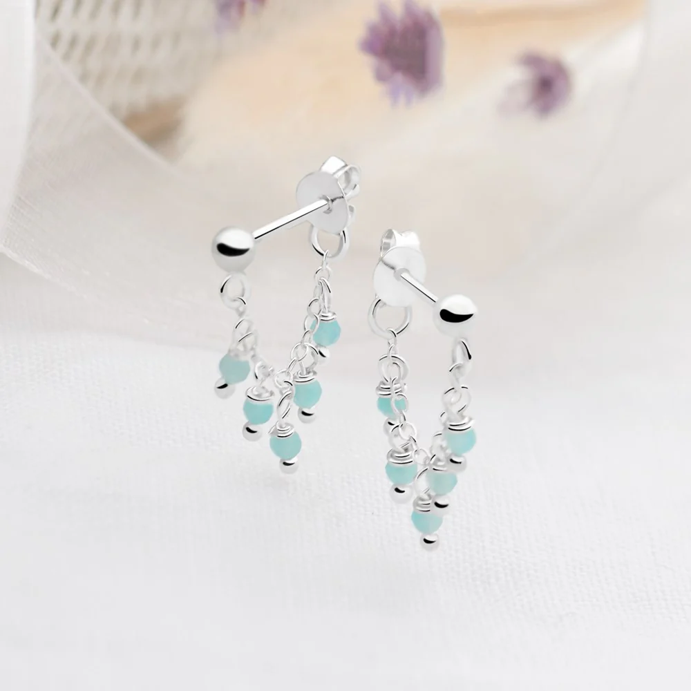 Raffia Amazonite Earrings - Image 4