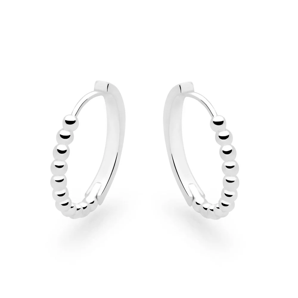Reversible Silver Huggie Hoops - 16mm - Image 3