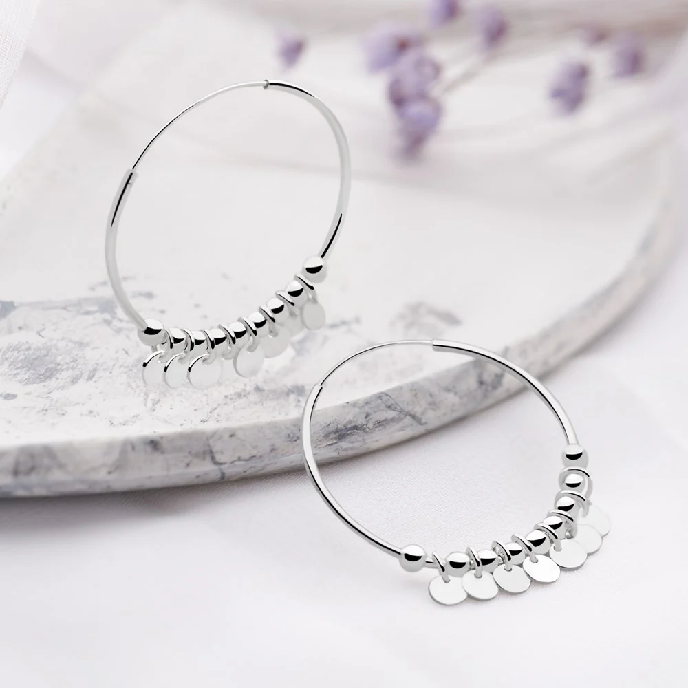 Romani Silver Hoops - Image 3