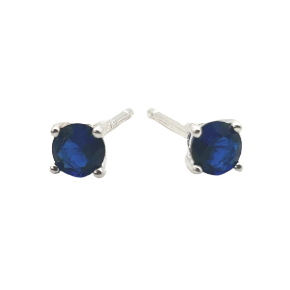 Sapphire Blue Zirconia Studs
