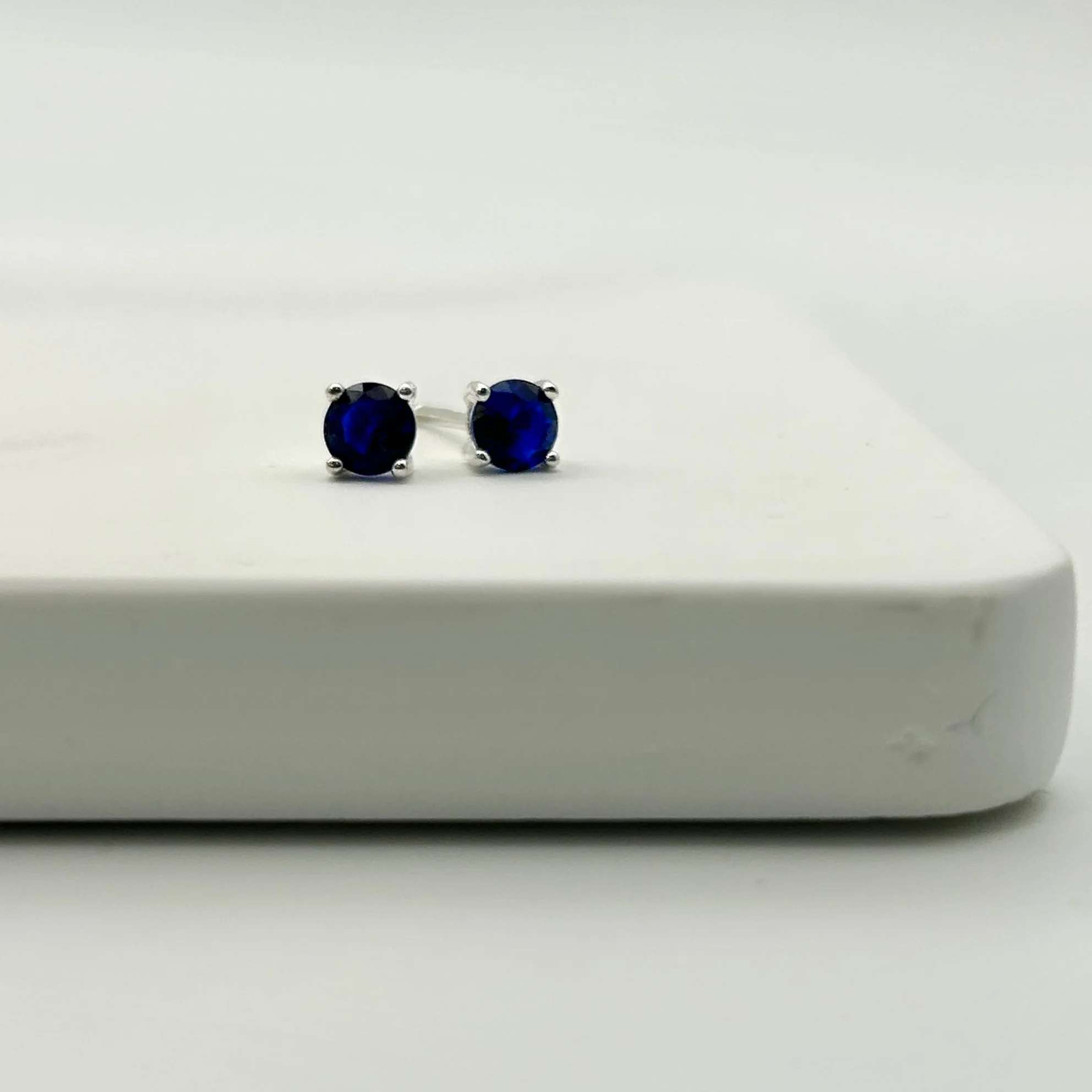 Sapphire Blue Zirconia Studs - Image 6