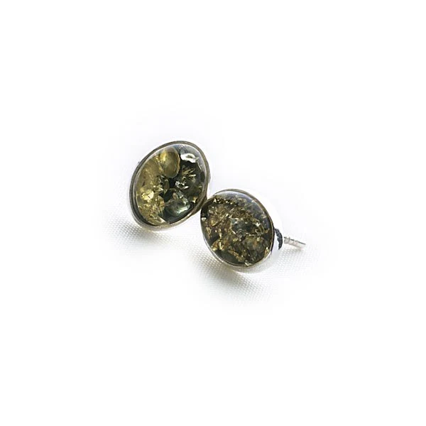 Sea Moss Amber Studs - Image 4