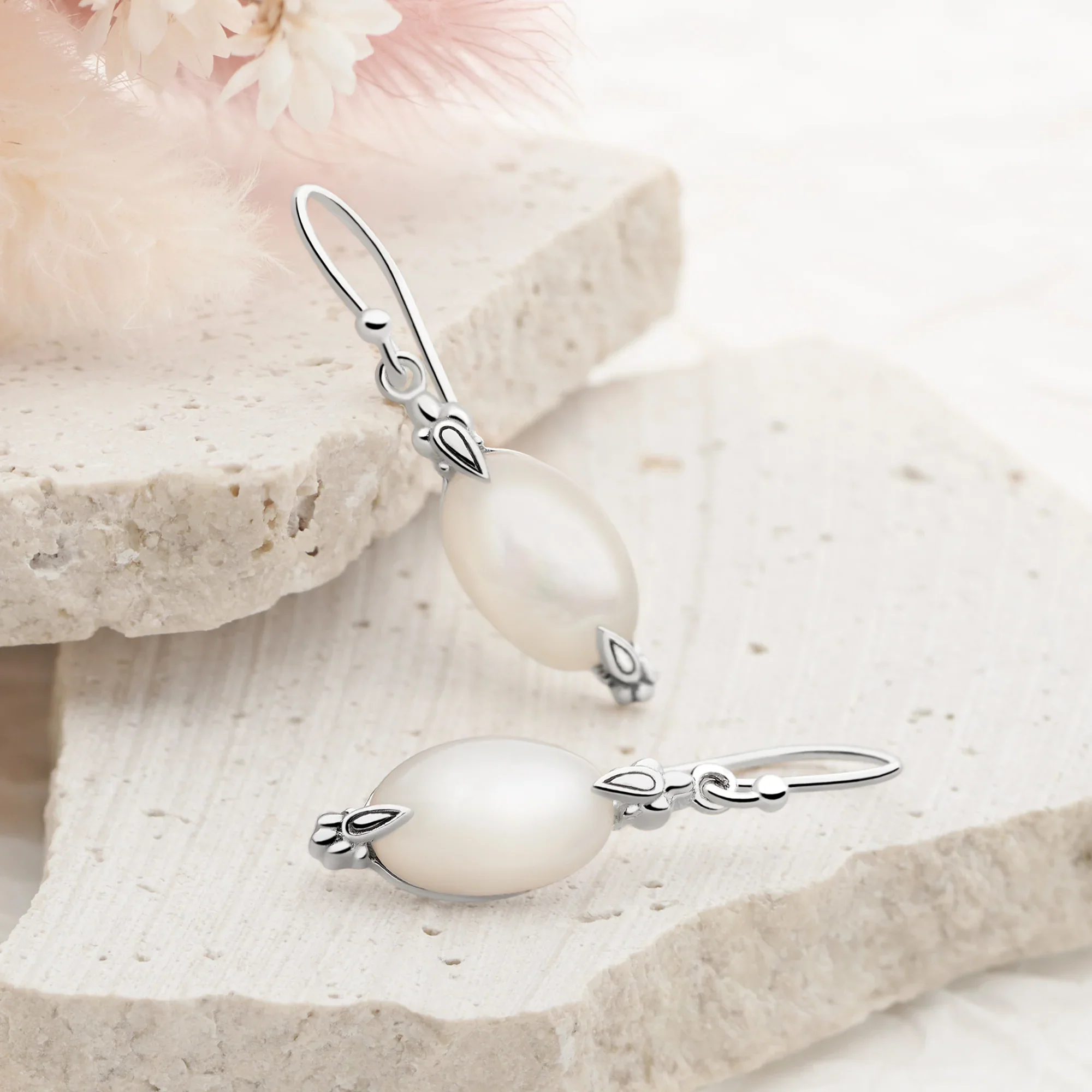 Mother of Pearl Shimmer Earrings - Image 4