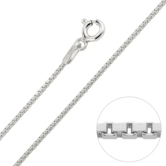 Silver Box Chain 1.00mm - Image 2