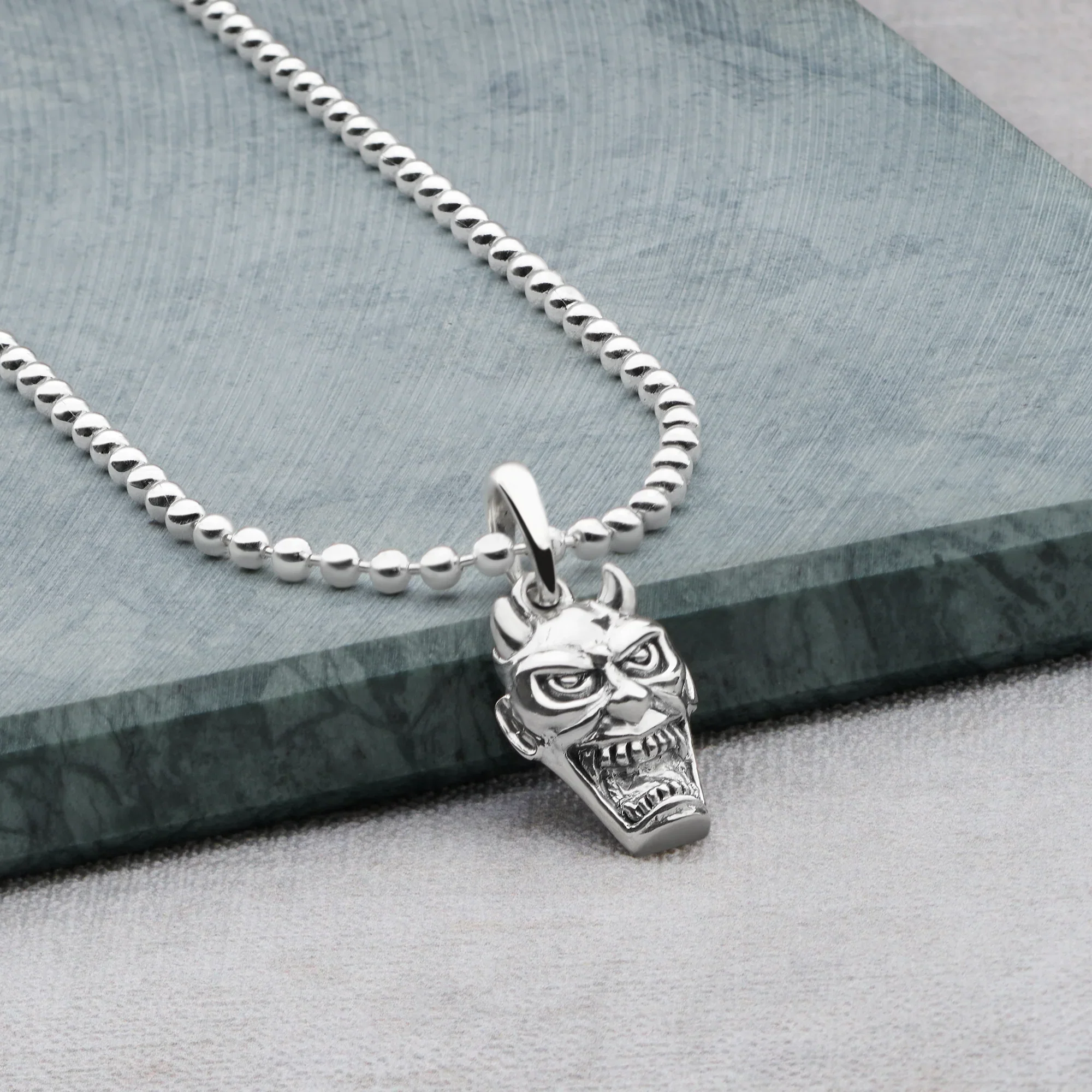 Silver Devil Pendant - Image 2