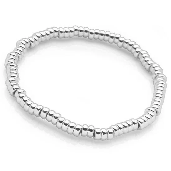 Silver Halo Pebble Bracelet