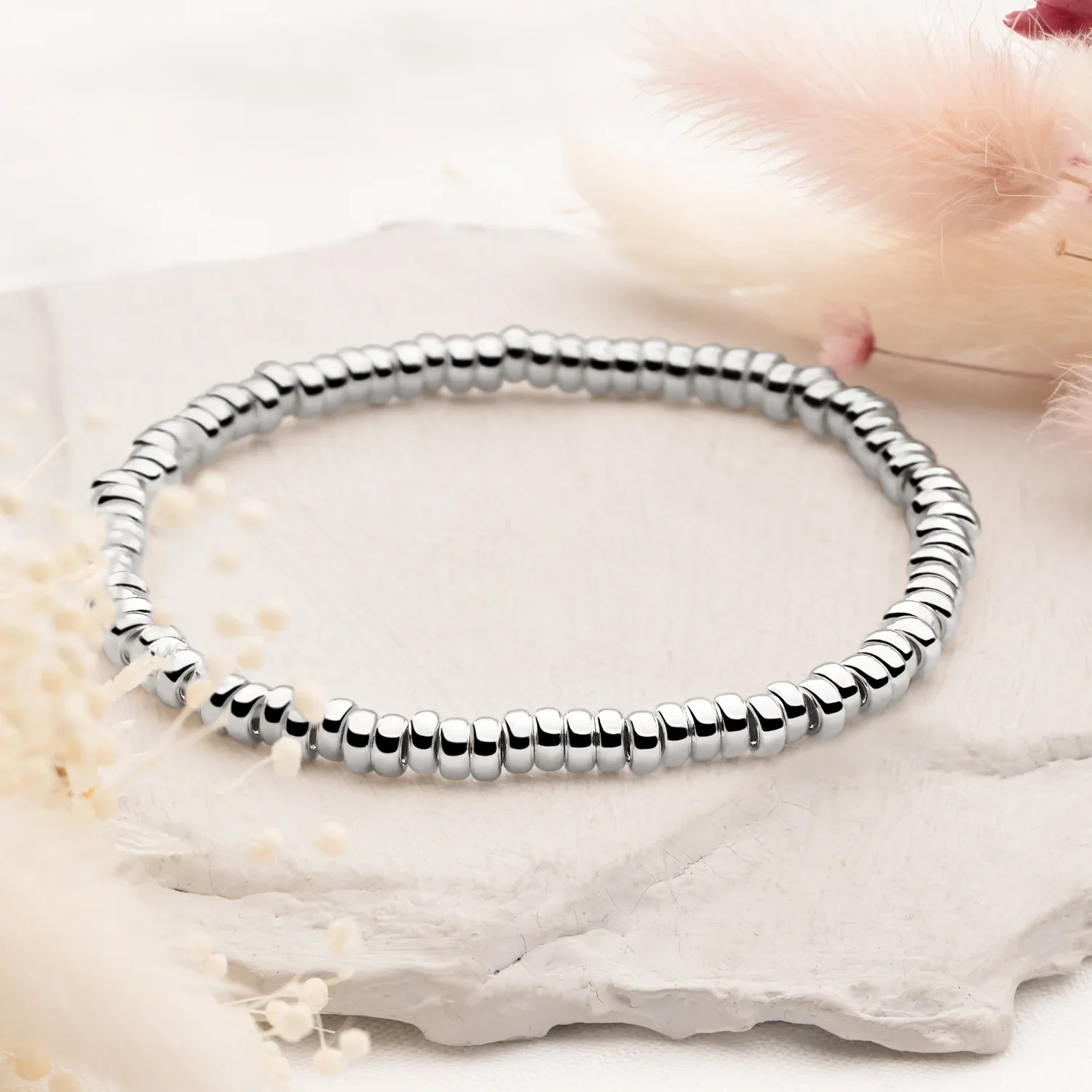 Silver Halo Pebble Bracelet - Image 3