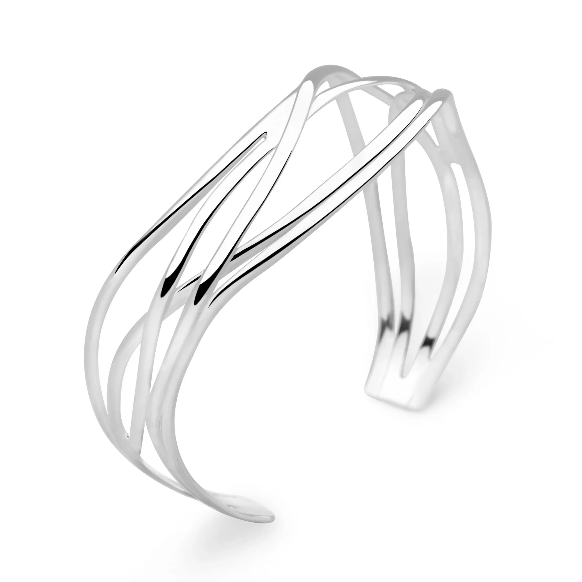 Silver Jet-Stream Bangle - Image 3