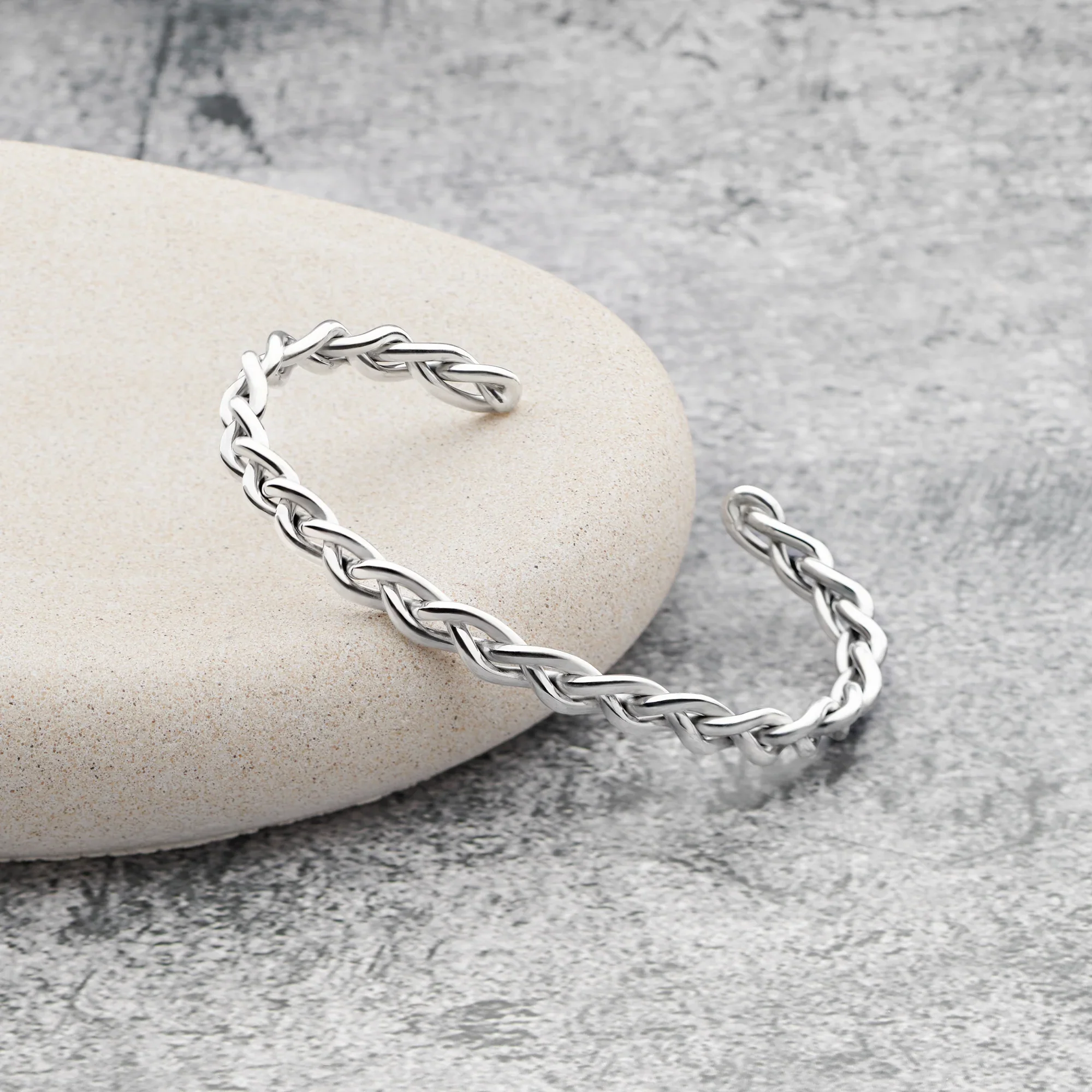 Silver Rope Bangle - Image 2