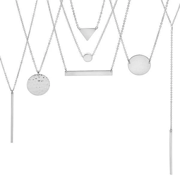 Silver Triangle Chain - For Layering - Image 3