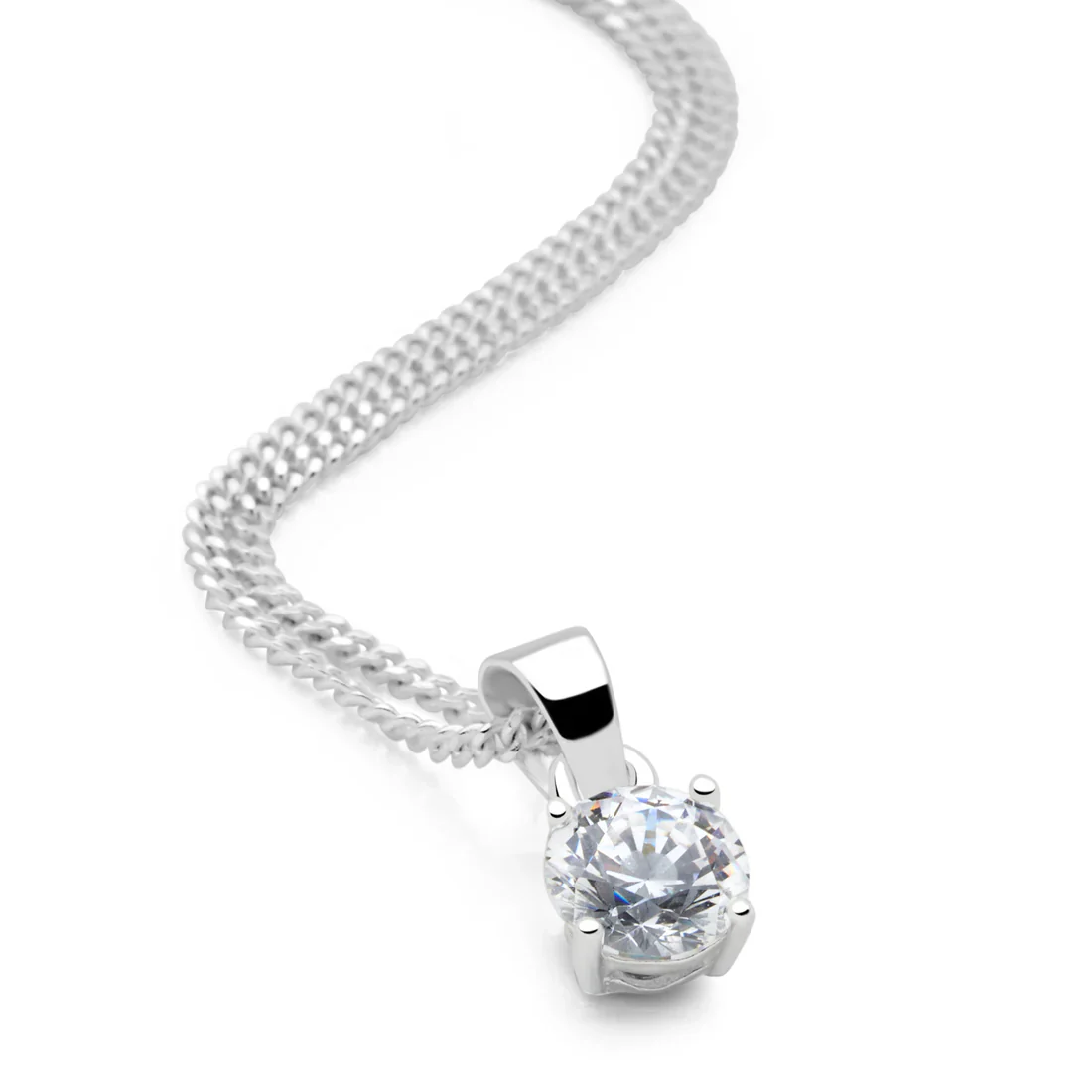 Solitaire Sparkling Pendant