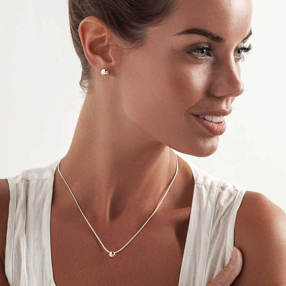 Stella Silver Pebble Studs - Image 3