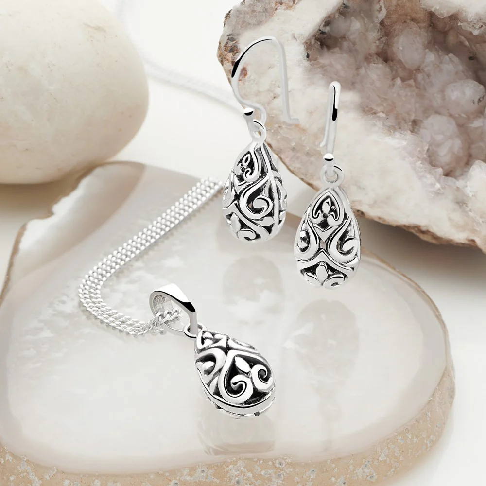 Sumatra Silver Rain Earrings - Image 5