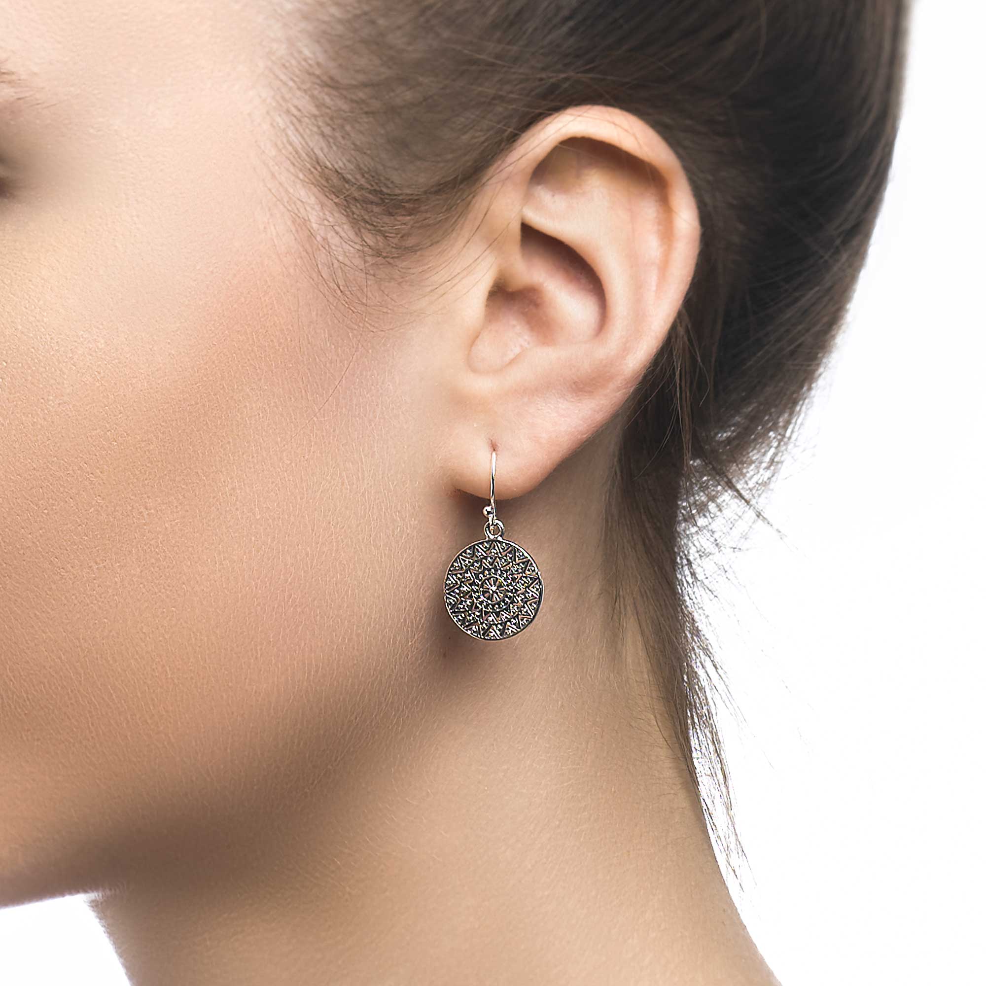 Sun Burst Mandala Earrings - Image 4