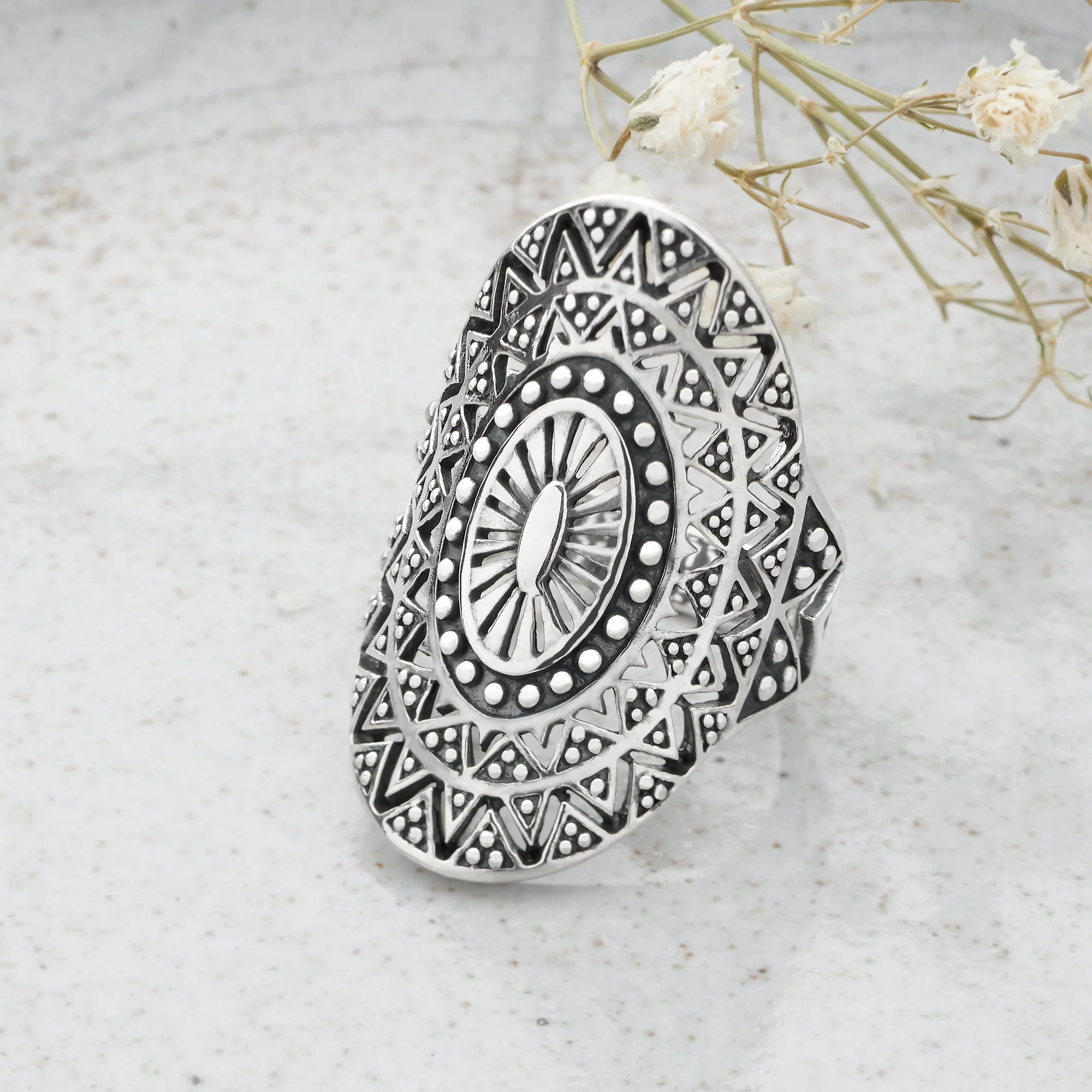 Sun Burst Mandala Ring - Image 2