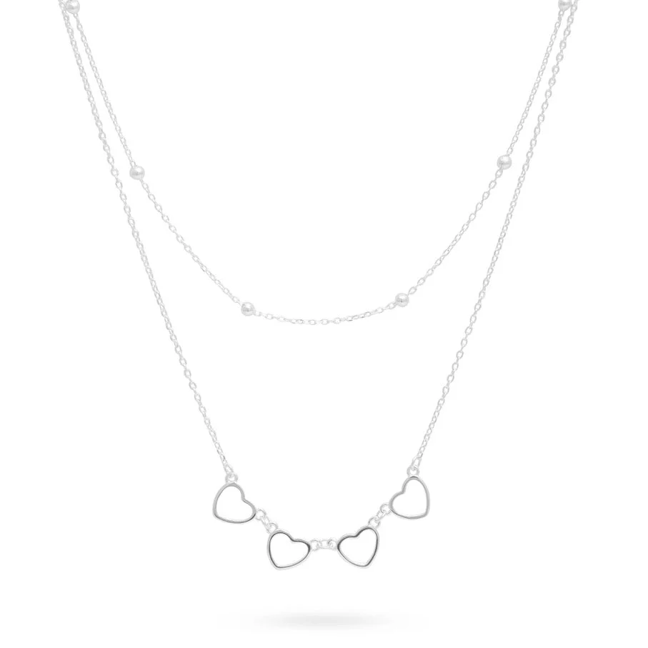 Sweethearts Silver Necklace