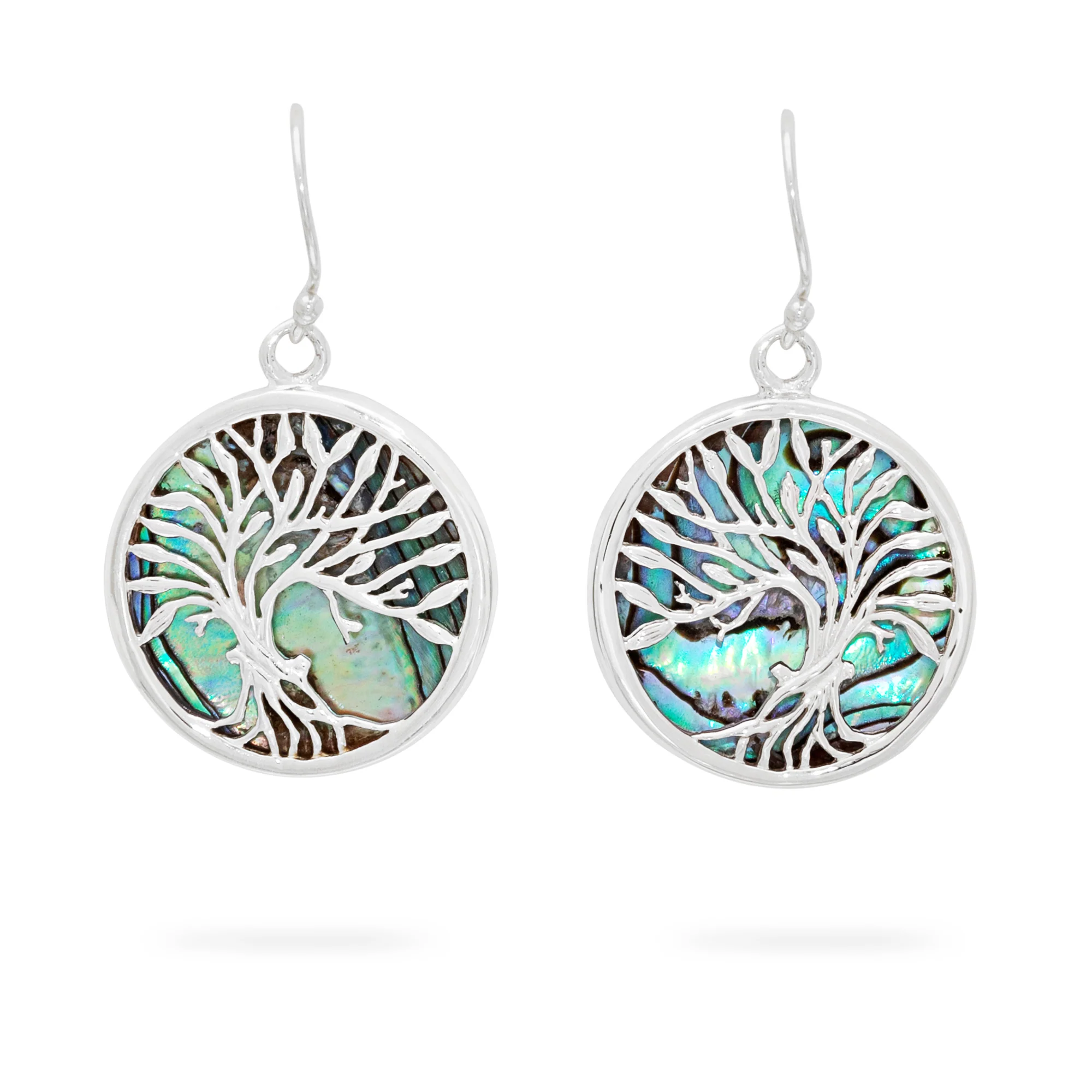 Tree of Life Abalone Earrings