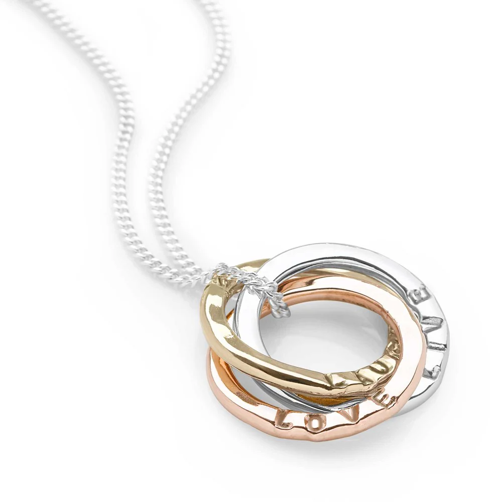 Tri-Colour Personalised Pendant