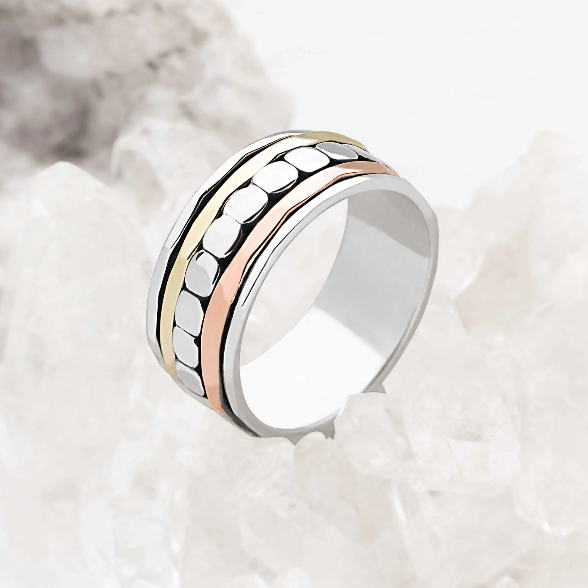 Tri Pebble Spin Ring - Image 5