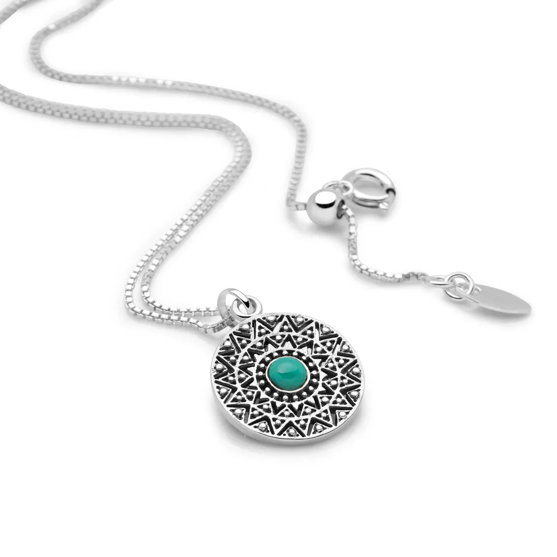 Turquoise Mandala Necklace - Image 3
