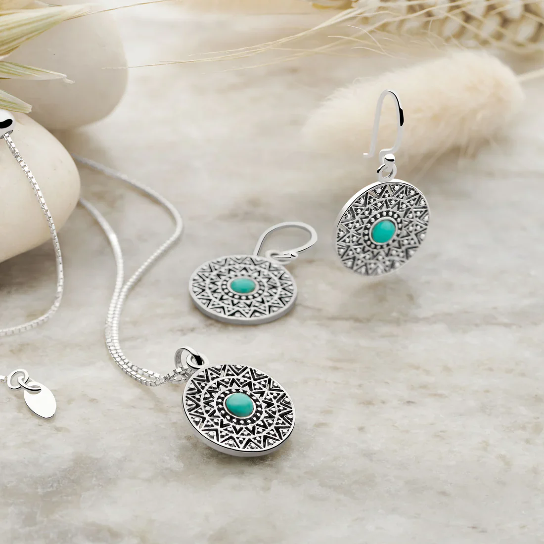 Turquoise Mandala Necklace - Image 6