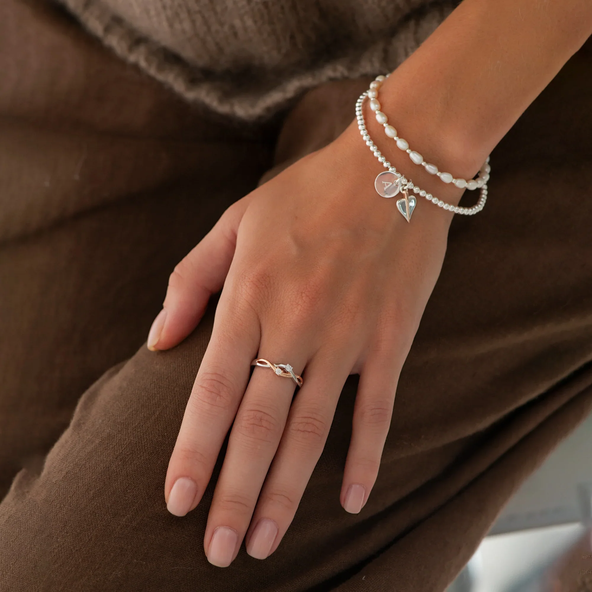Twin Zirconia Eternity Ring - Image 2