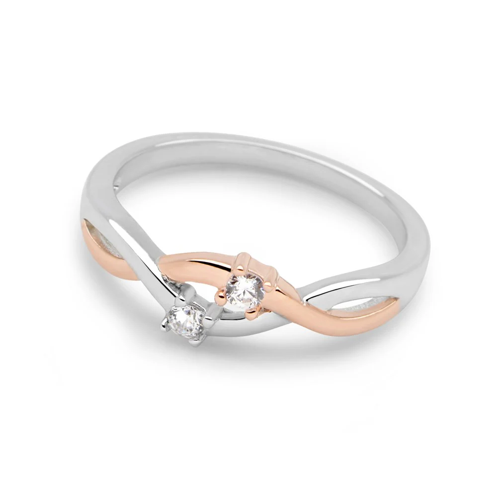 Twin Zirconia Eternity Ring - Image 3