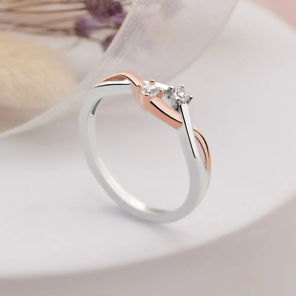 Twin Zirconia Eternity Ring - Image 5