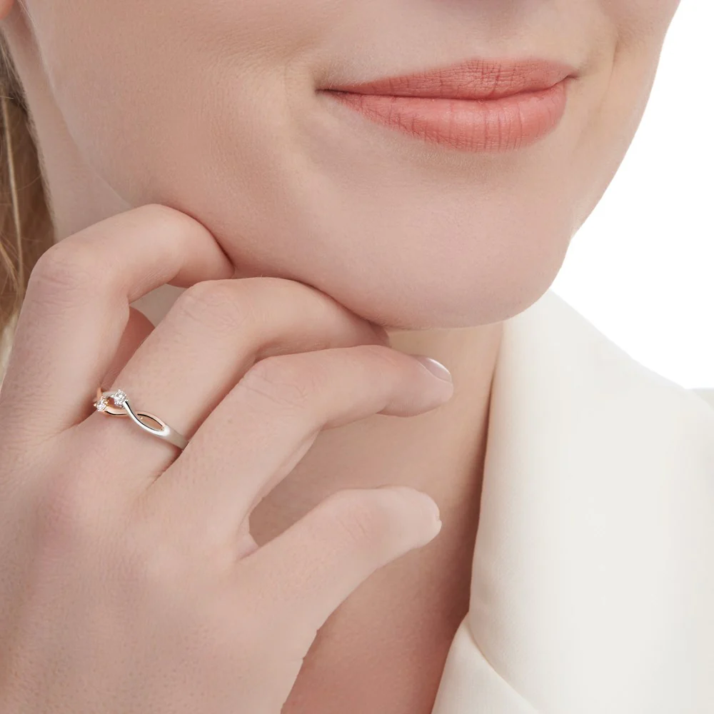 Twin Zirconia Eternity Ring - Image 6