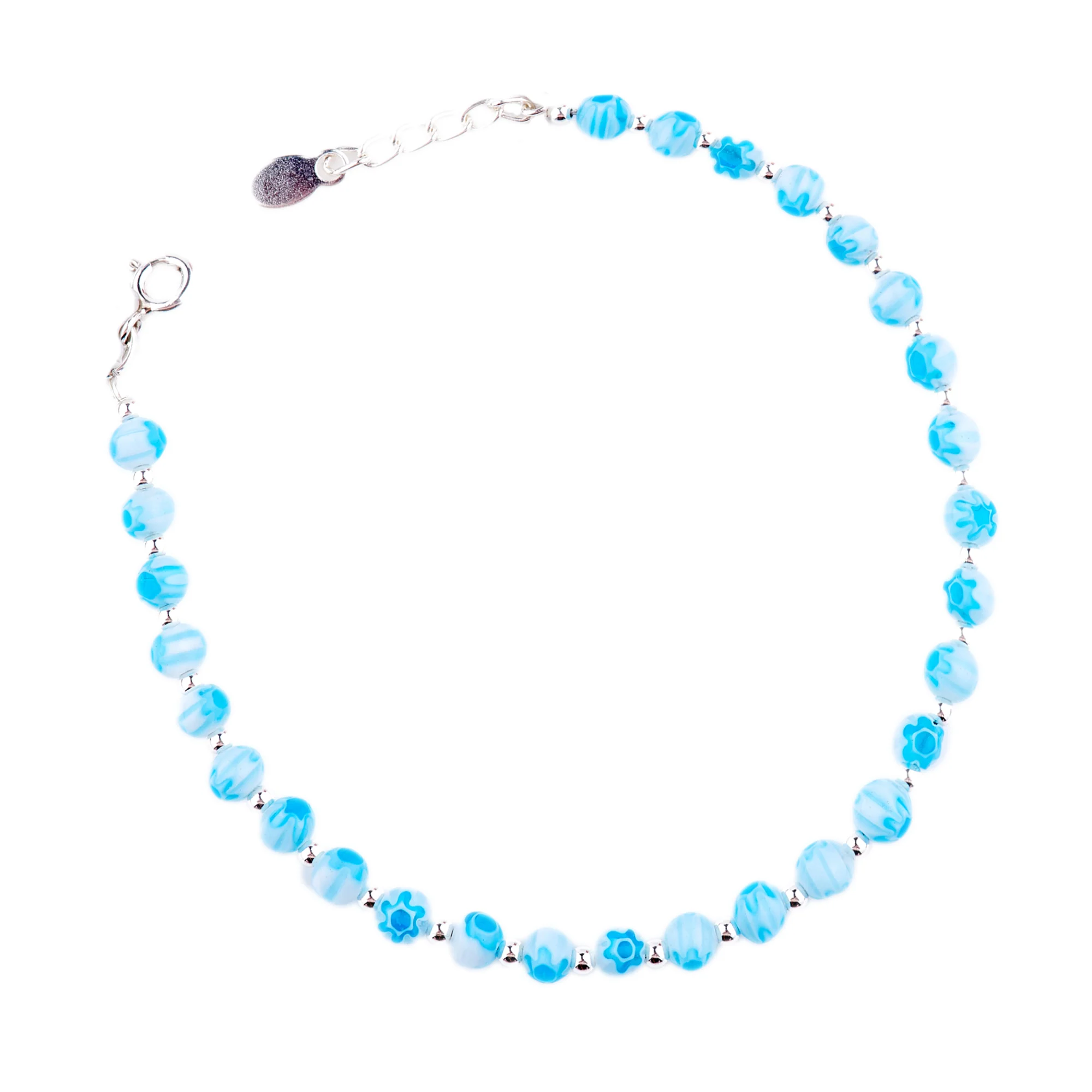 Venetian Glass Blue Anklet