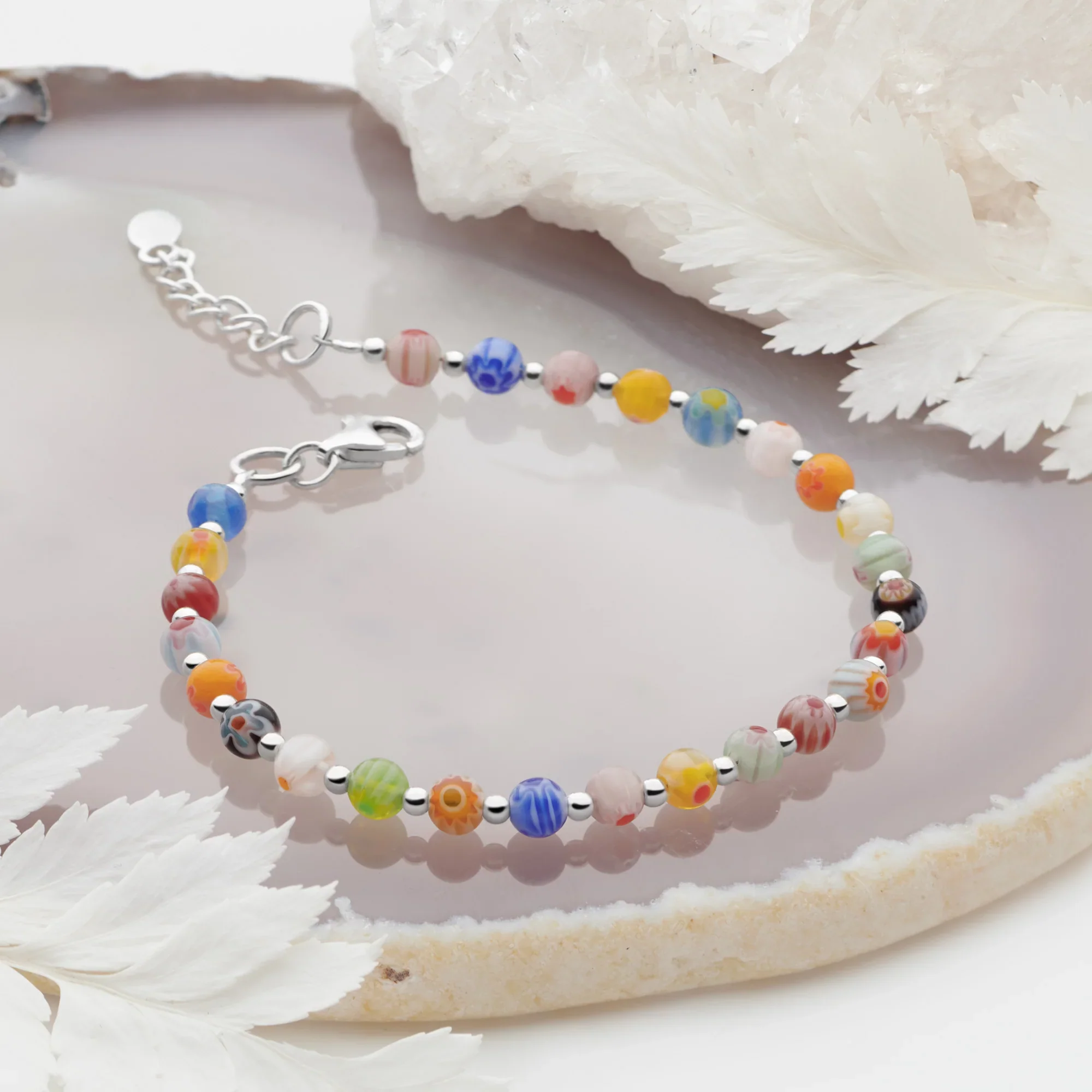 Venetian Glass Rainbow Bracelet - Image 4