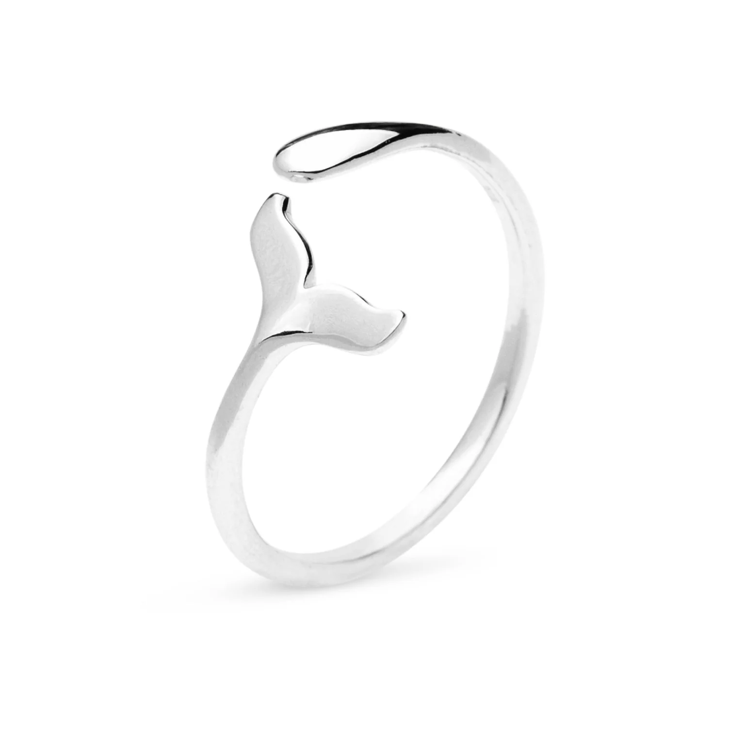Whale Tail Silver Ring