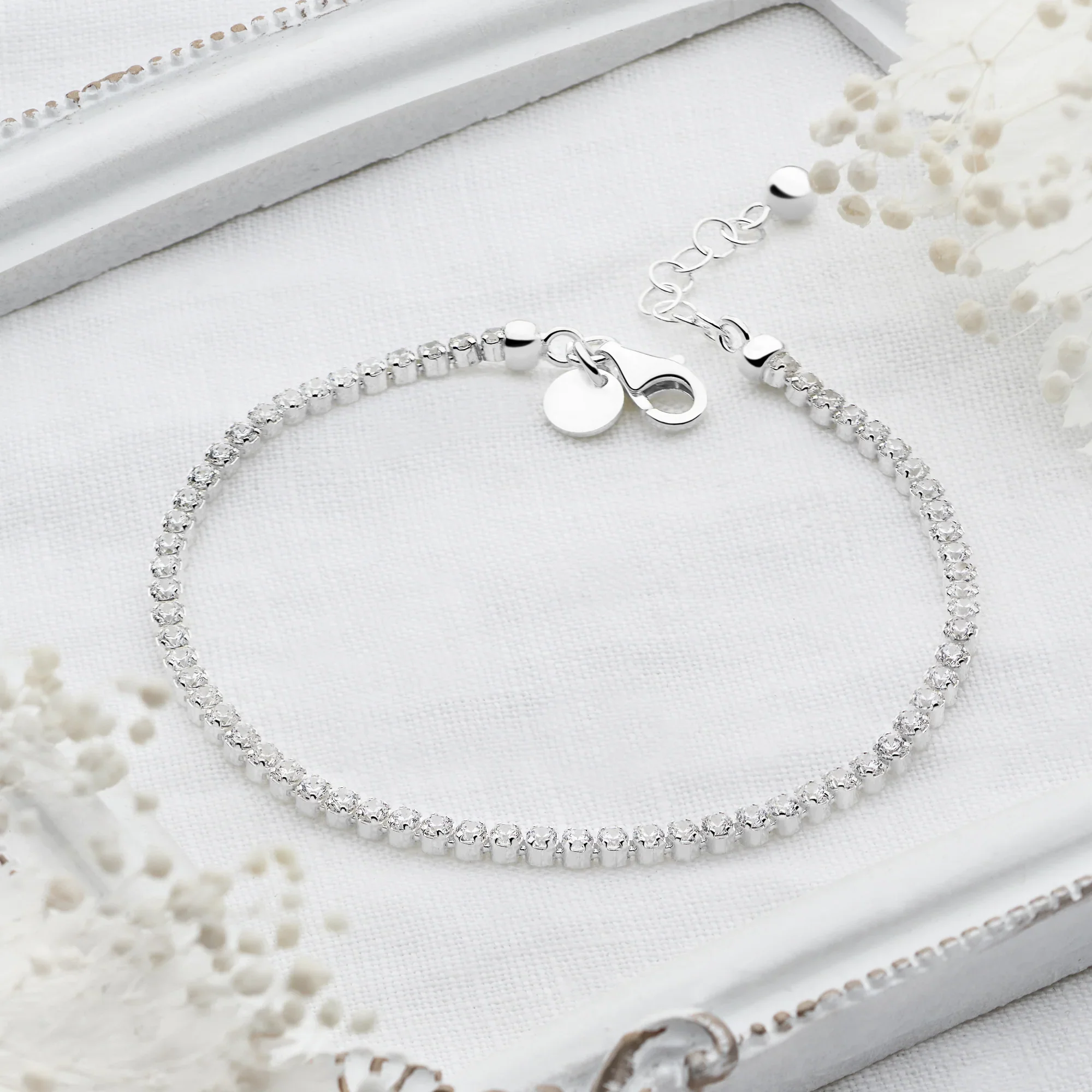 White Tennis Bracelet - Image 3